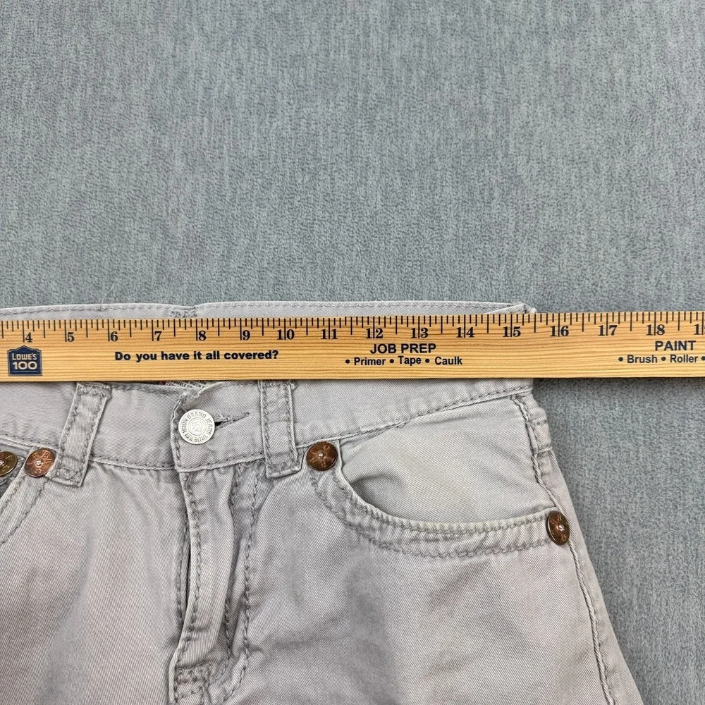 True Religion Jeans Mens 31 Light Gray Relaxed Straight Leg Pockets Pants Casual